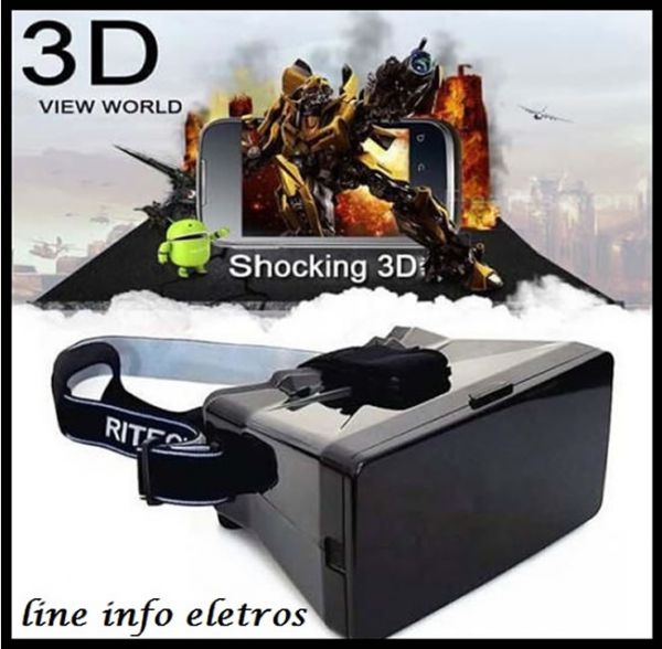 Óculos Rift Realidade Virtual Cardboard (Ritech3D)